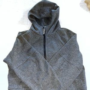 Lululemon Full zip cropped scuba in dark grey. Size XS/S